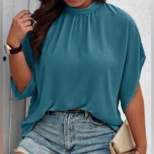EUC SHEIN Teal Blouse 1X